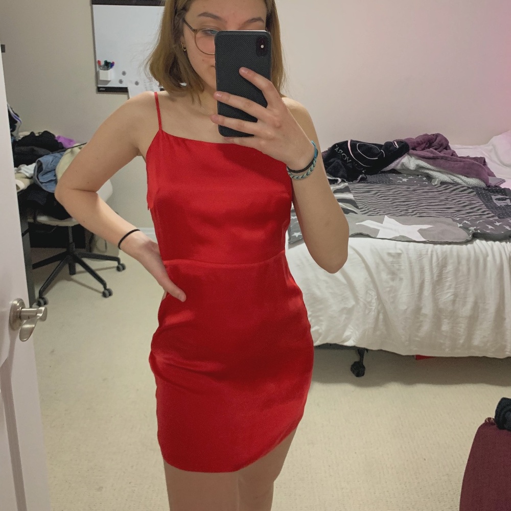 red dress